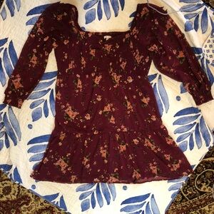 Maurices Burgundy Floral Top